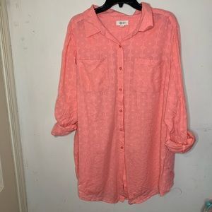 Style co tie front blouse